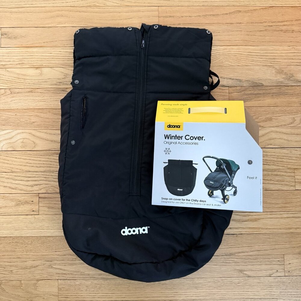 Doona Winter Cover – Black – Official Footmuff